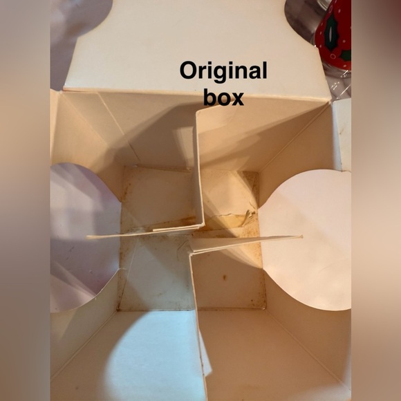 Vintage Libbey Crystal Santa Claus Holly Polka Dot Drinking Glasses Set 4 In Box - Picture 8 of 10